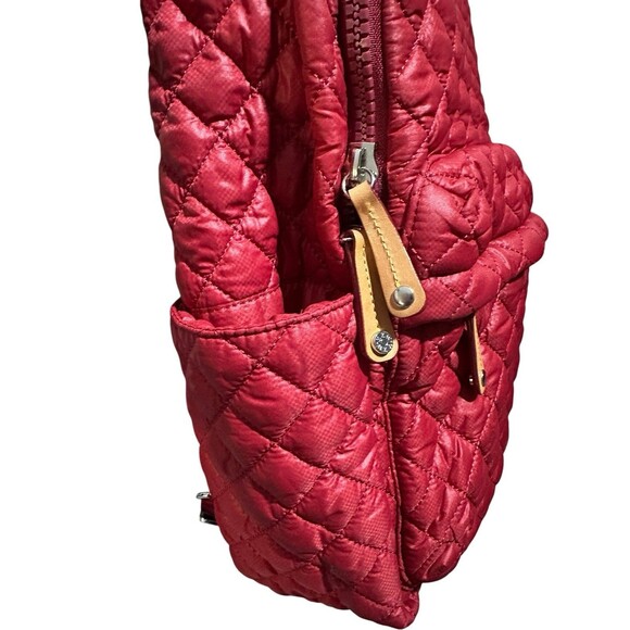 NWOT MZ Wallace Red Apple Metro Backpack Quilted W/Pouch Travel, Gym, School main image 6